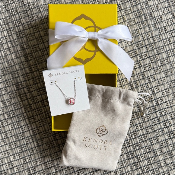 Kendra Scott Jewelry - Kendra Scott Silver Necklace with Pink Gem